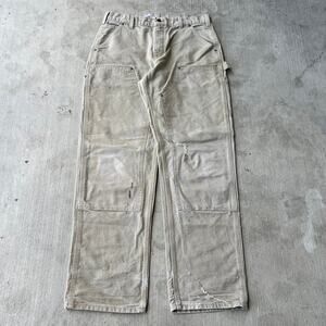 Vintage Y2K Carhartt tan double knee work wear carpenter pants